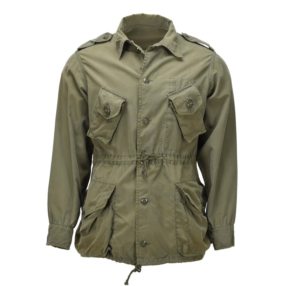 Giacca da campo originale dell'esercito canadese in cotone militare in eccedenza verde oliva