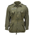 Giacca da campo originale dell'esercito canadese in cotone militare in eccedenza verde oliva