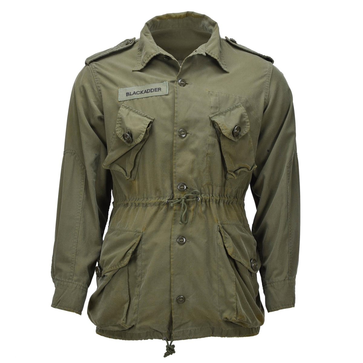 Giacca da campo originale dell'esercito canadese in cotone militare in eccedenza verde oliva