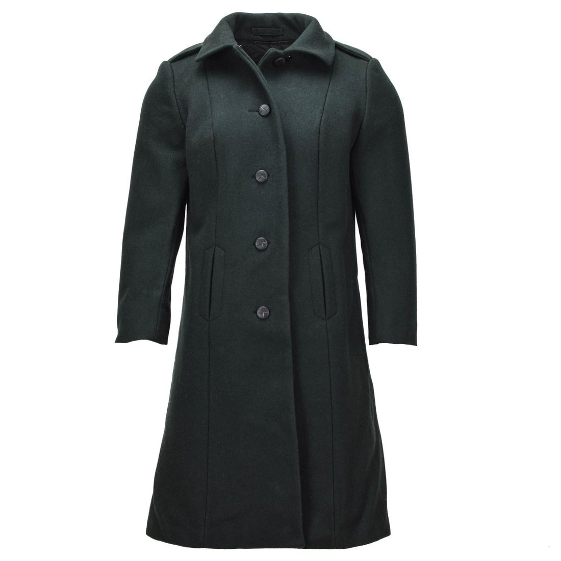 Soprabito militare in lana da donna originale dell'esercito canadese verde scuro