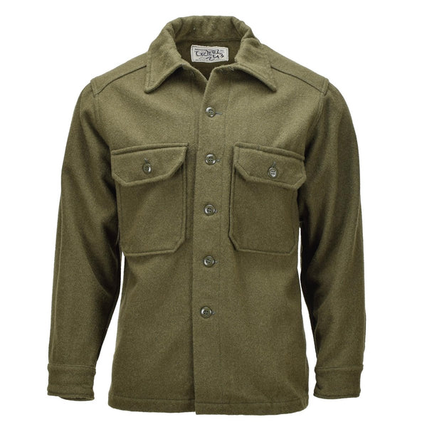 Original Canadian Army Wool Field Jacket Vintage Military Surplus Olive - GoMilitar