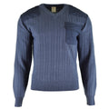 Sigerbello di maglione dell'esercito ceco originale M97 Blue Wool V-Neck Filite Orplus Nuovo