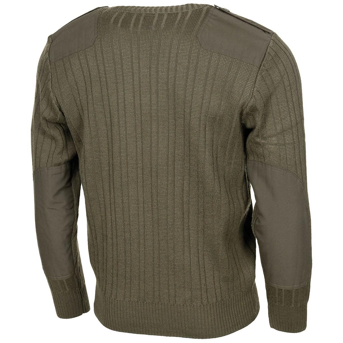 Stretta maglione dell'esercito ceco originale Oliva oliva in lana a V-Neck Filit Filion Nuovo