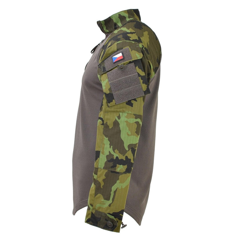 Camicie da combattimento tattico dell'esercito ceco originale UBAC WOODLAND CAMO MANSEVE LUNGA NUOVO