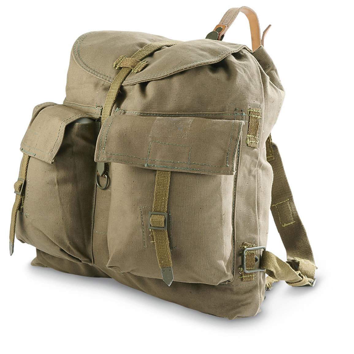 Lo zaino vintage originale dell'Esercito ceco con bretelle di teste di cinturini Y M60 NOVITÀ