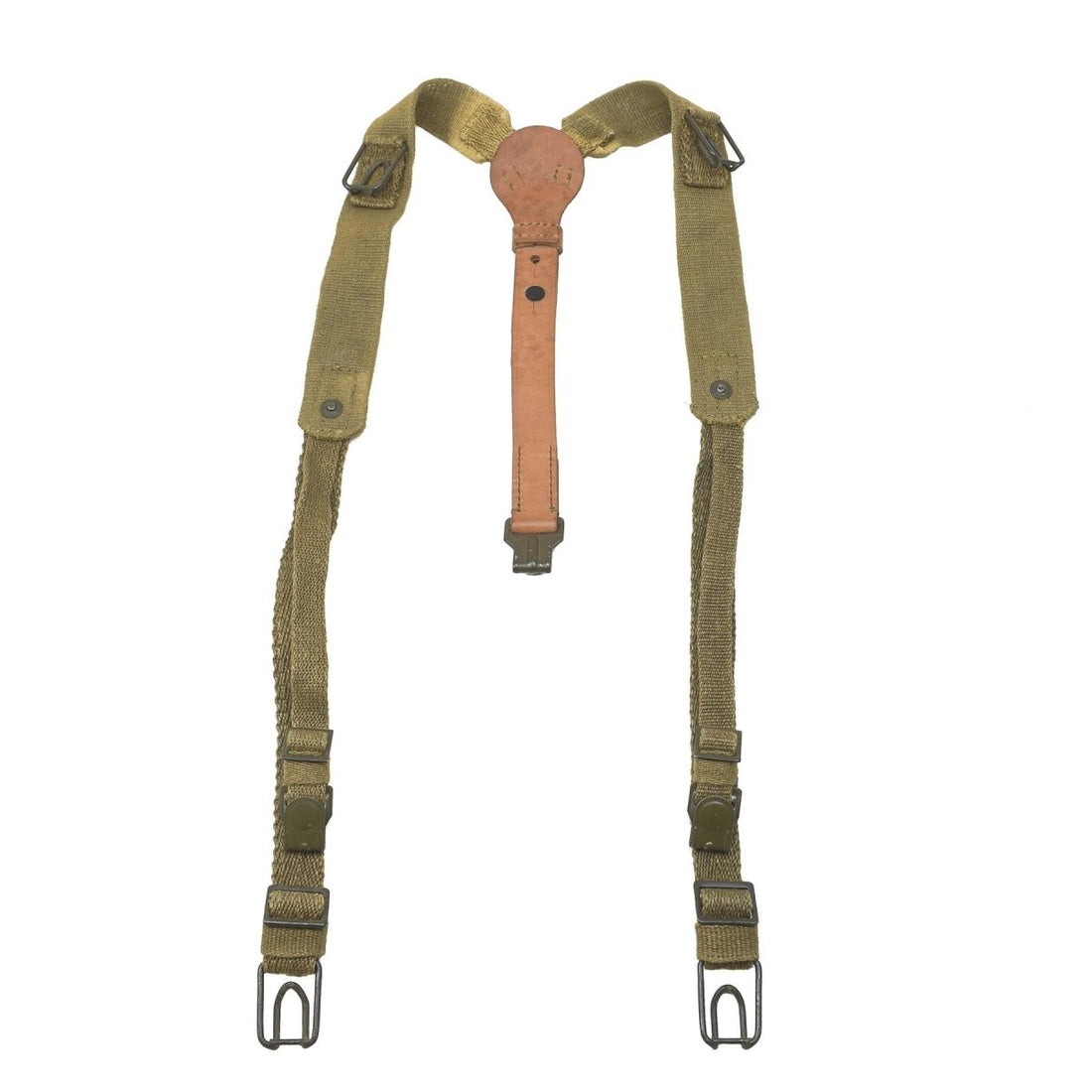Original Ceca Armata Cetta Y-Strap Canvas & Leather Shelfrers Scatta