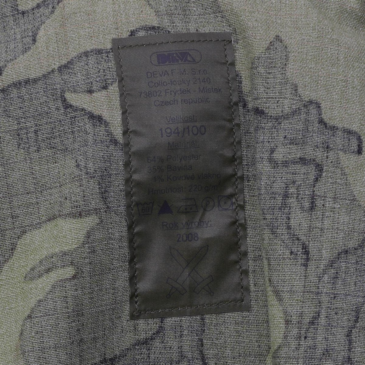 Giacca da campo militare originale ceca in policotone VZ95 mimetico