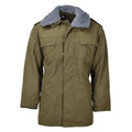 Giacca militare ceca originale Parka M85 Winer Winer con cappuccio dell'Erma lungo Oliva dell'Esercito Oliva