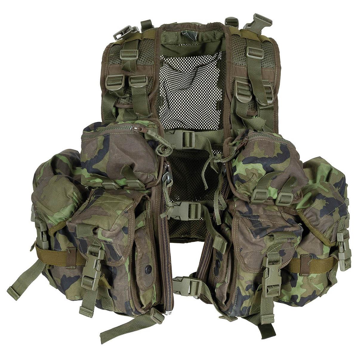 Gilet tattico militare ceco originale da combattimento con sistema di carico M95 Camo