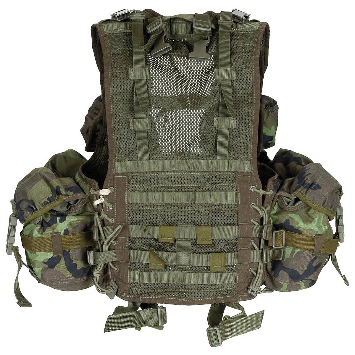 Gilet tattico militare ceco originale da combattimento con sistema di carico M95 Camo