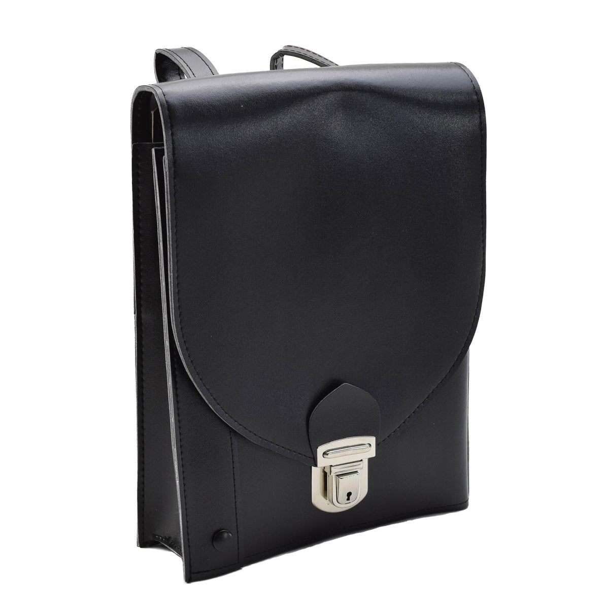 Borsa a tracolla originale della polizia cecoslovacca documenti in pelle artificiale nera