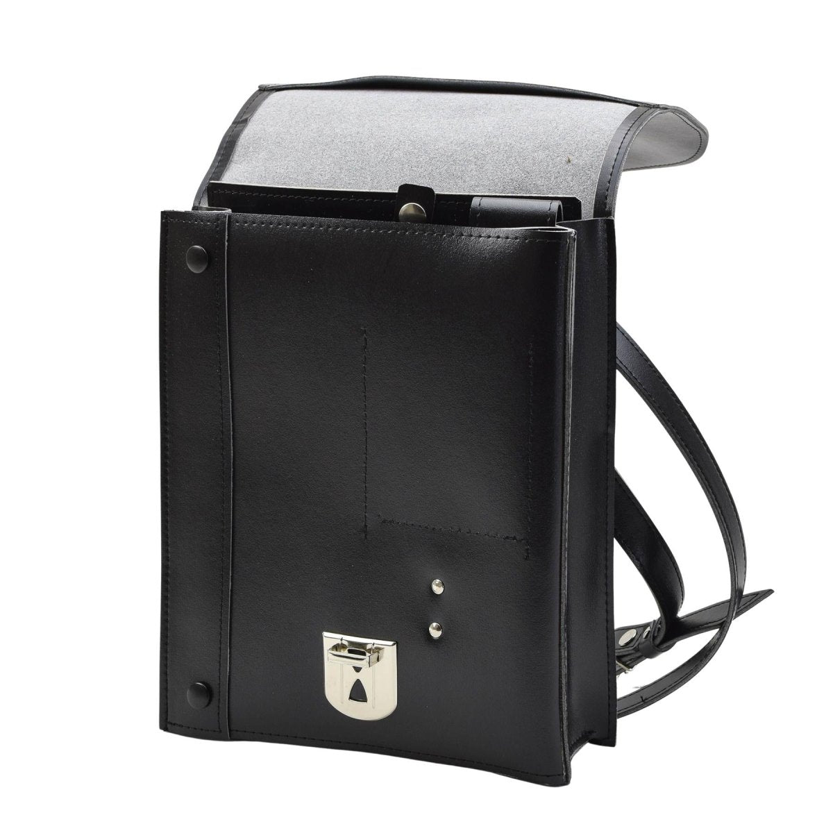 Borsa a tracolla originale della polizia cecoslovacca documenti in pelle artificiale nera