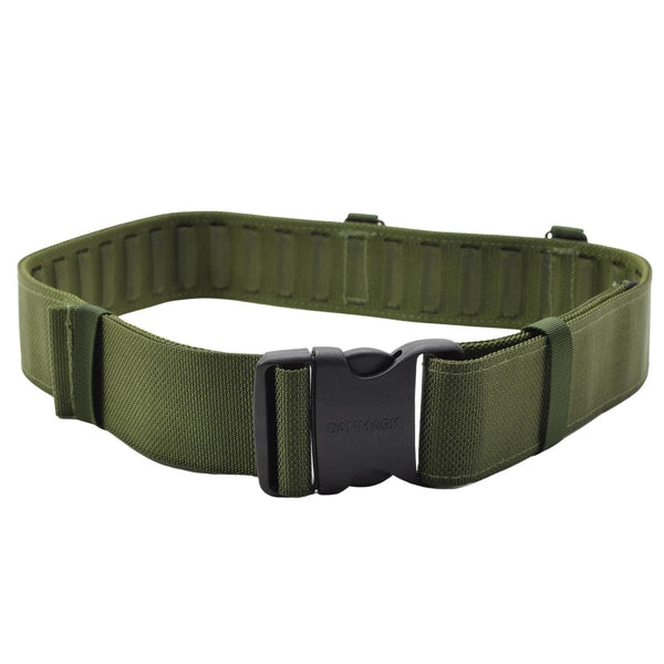 Original Danish army tactical belt olive adjustable field webbing combat NEW - GoMilitar