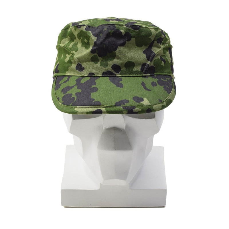Original Danish Military M84 camouflage field cap with folding ear flaps and adjustable neck protection