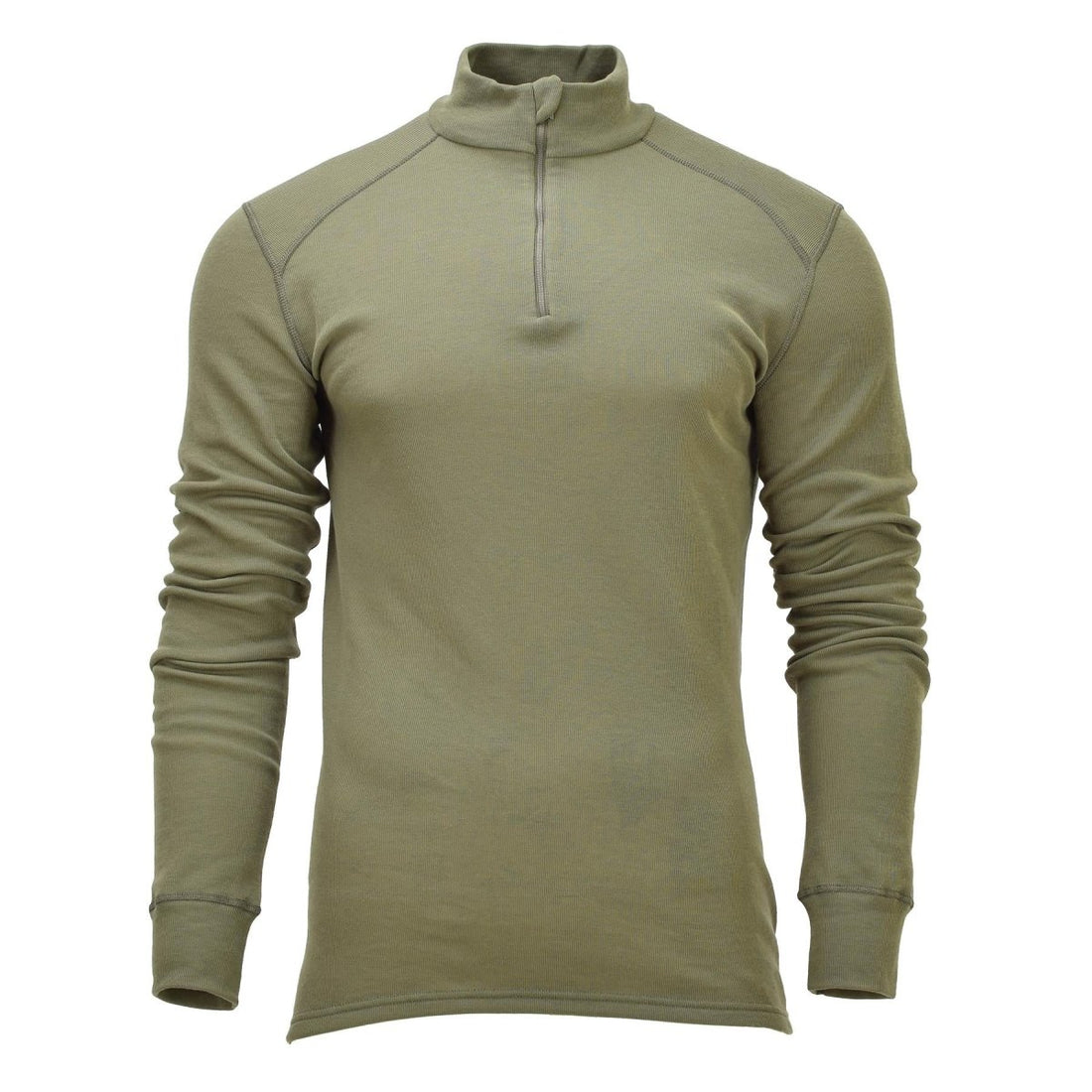 Maglietta intima originale dell'esercito olandese, collo alto, isolamento termico, oliva