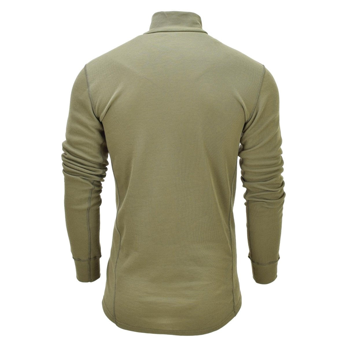 Maglietta intima originale dell'esercito olandese, collo alto, isolamento termico, oliva