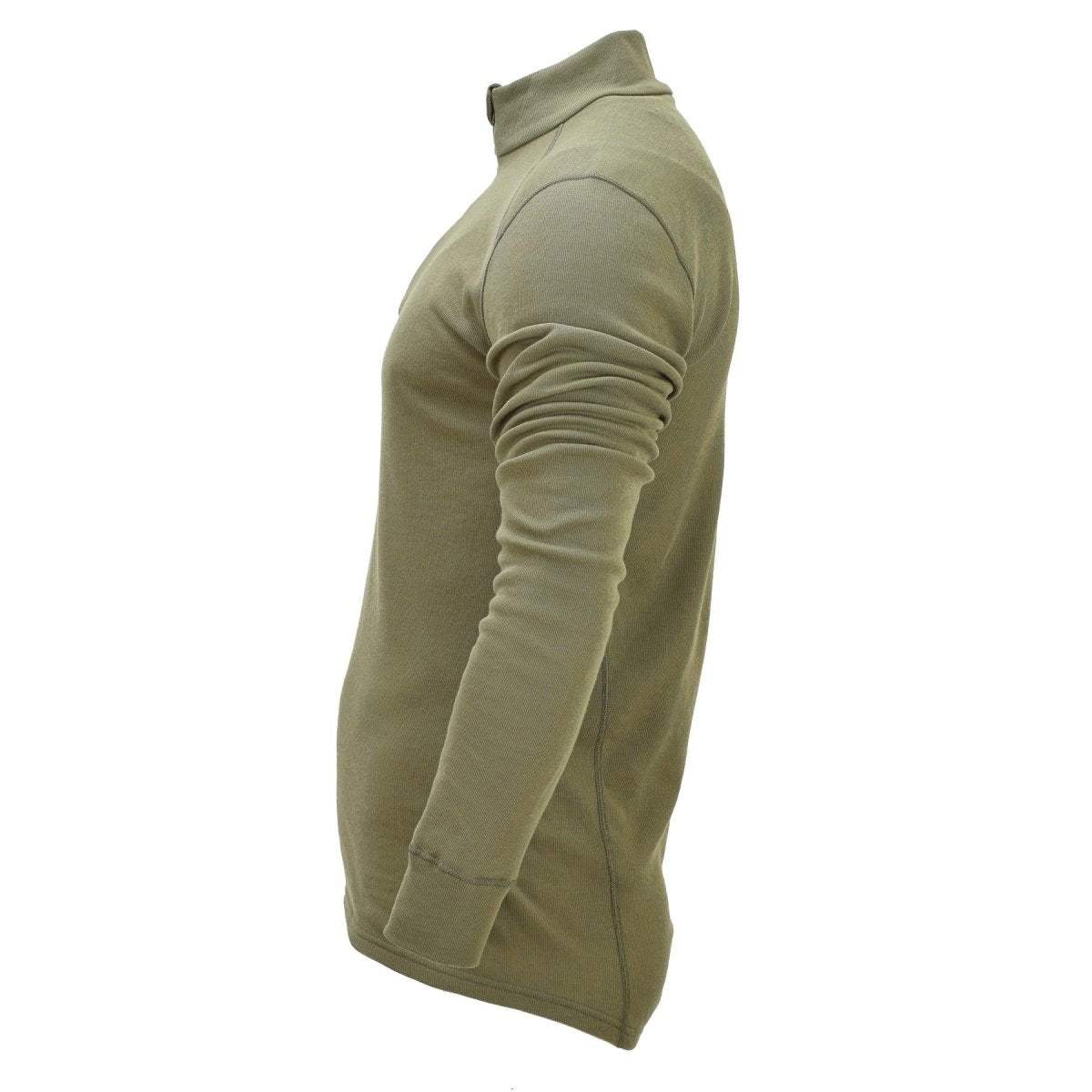 Maglietta intima originale dell'esercito olandese, collo alto, isolamento termico, oliva