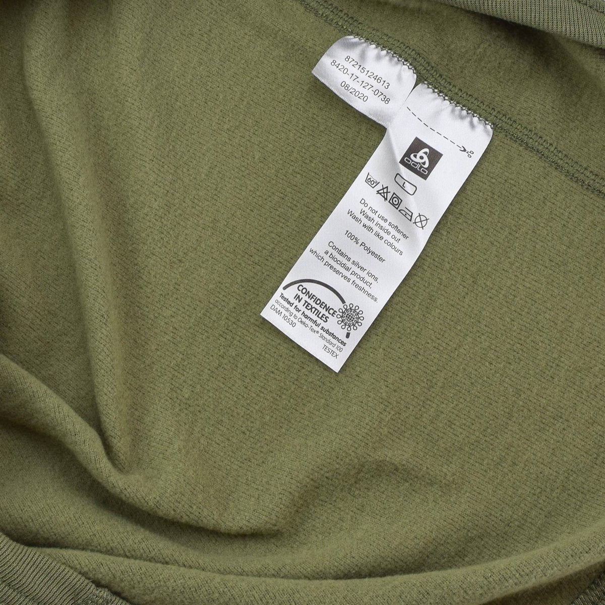 Maglietta intima originale dell'esercito olandese, collo alto, isolamento termico, oliva