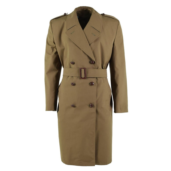 Trench formale originale dell'esercito olandese marrone, cappotto da ufficiale in eccedenza militare NUOVO - GoMilitar