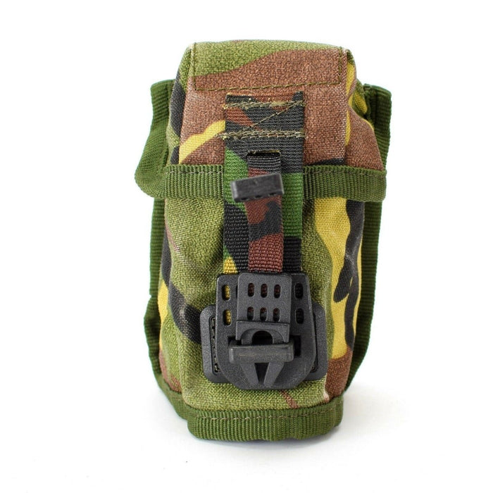 Custodia MOLLE per granate tattica originale dell'esercito olandese in mimetica DPM boschiva con chiusura con fibbia resistente