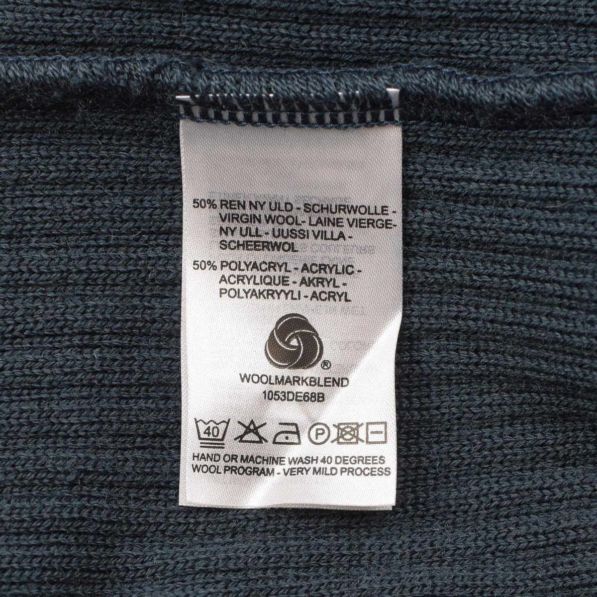 Maglione lavorato a coste originale dell'esercito olandese con zip a un quarto, gomiti rinforzati, verde petrolio