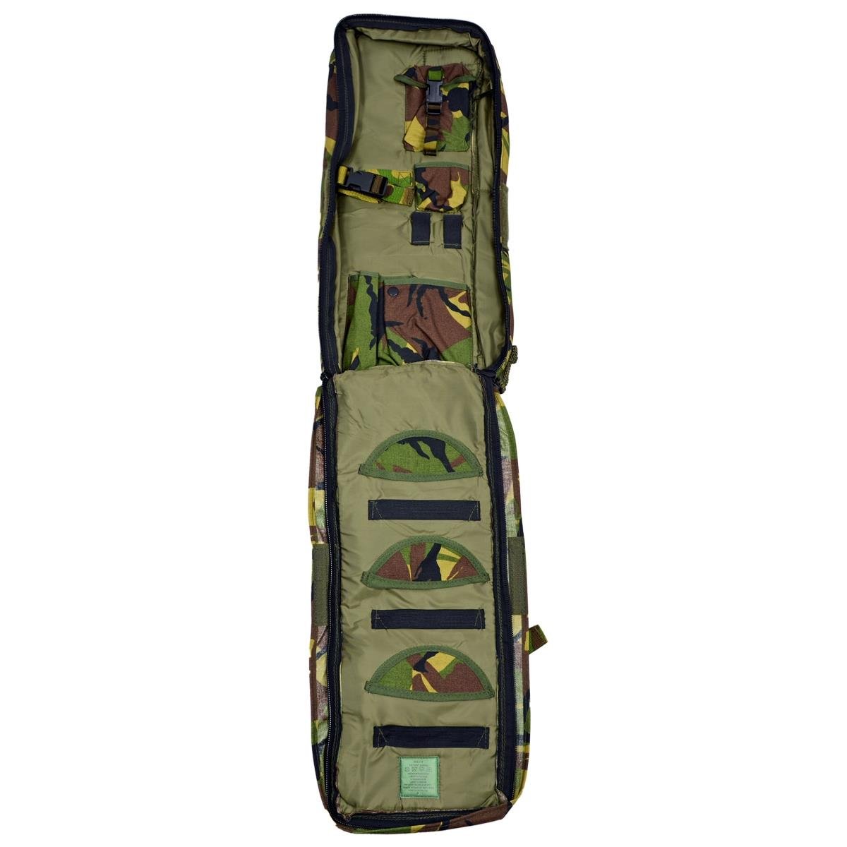 Borsa a tracolla originale dell'esercito olandese imbottita modulare lunga per trasporto attrezzature DPM Camo