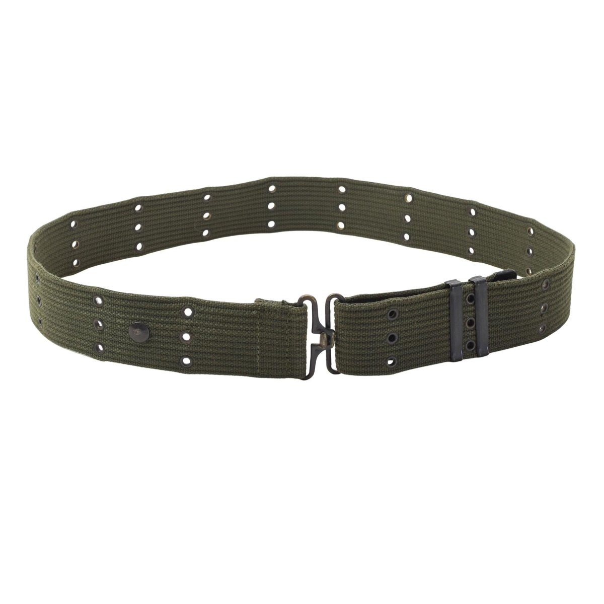 Cintura tattica originale dell'esercito olandese in nylon con foro di accoppiamento eccedenza militare verde oliva