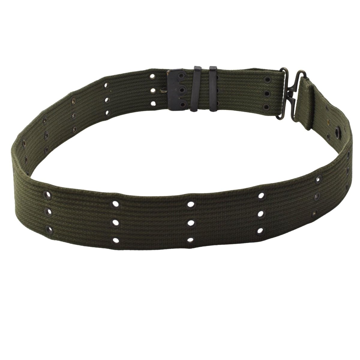 Cintura tattica originale dell'esercito olandese in nylon con foro di accoppiamento eccedenza militare verde oliva