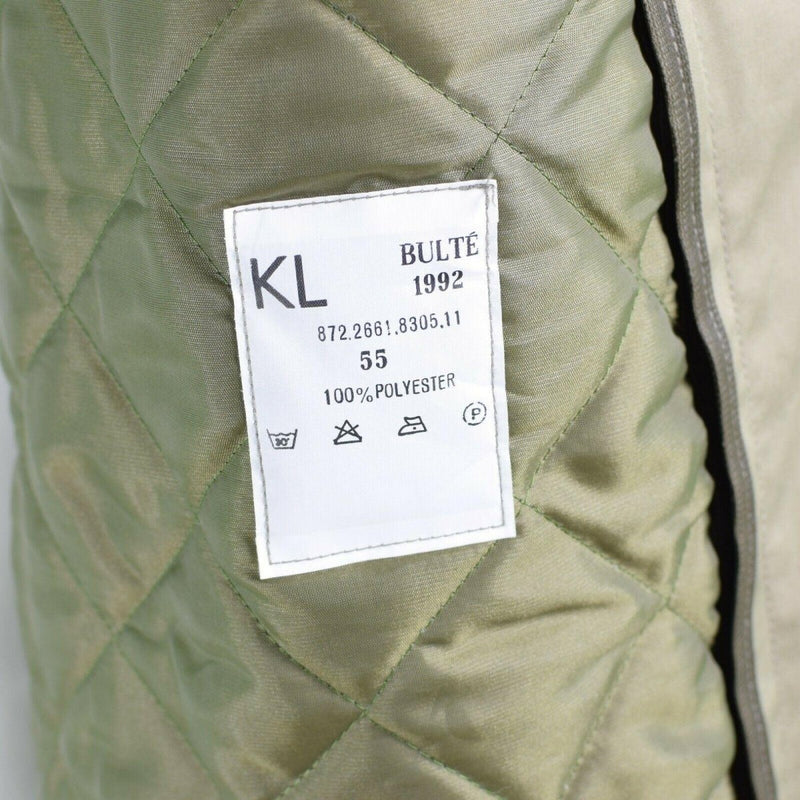 Trench dell'esercito olandese originale Mens Kaki Officiale formale con fodera nuovo