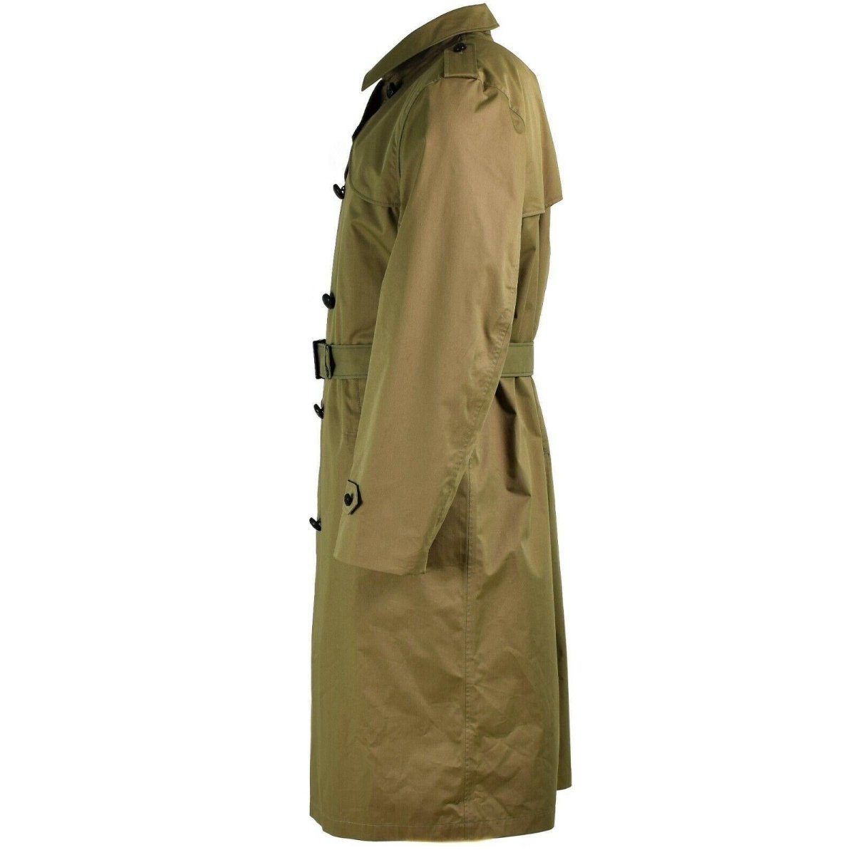 Trench dell'esercito olandese originale Mens Kaki Officiale formale con fodera nuovo
