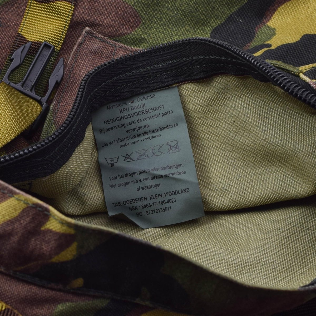 Zaino militare olandese originale da 20 litri Attrezzatura da campo compatta per esterni Woodland Camo