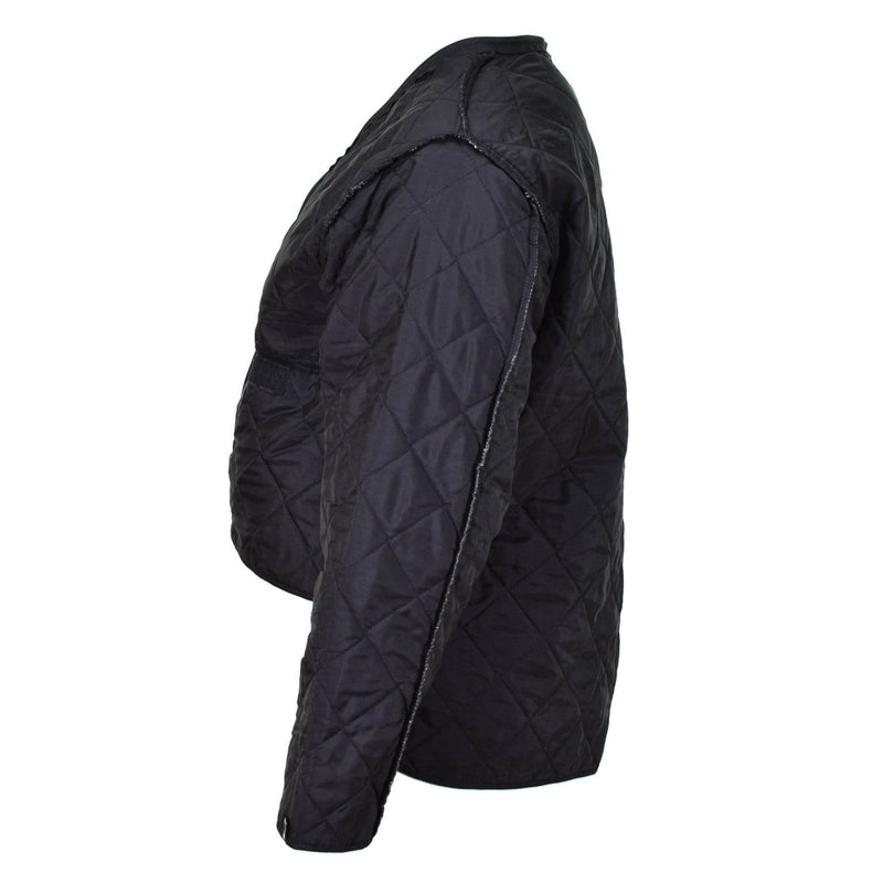 Original Dutch Military black liner winter warm thermal lightweight quilt jacket - GoMilitar