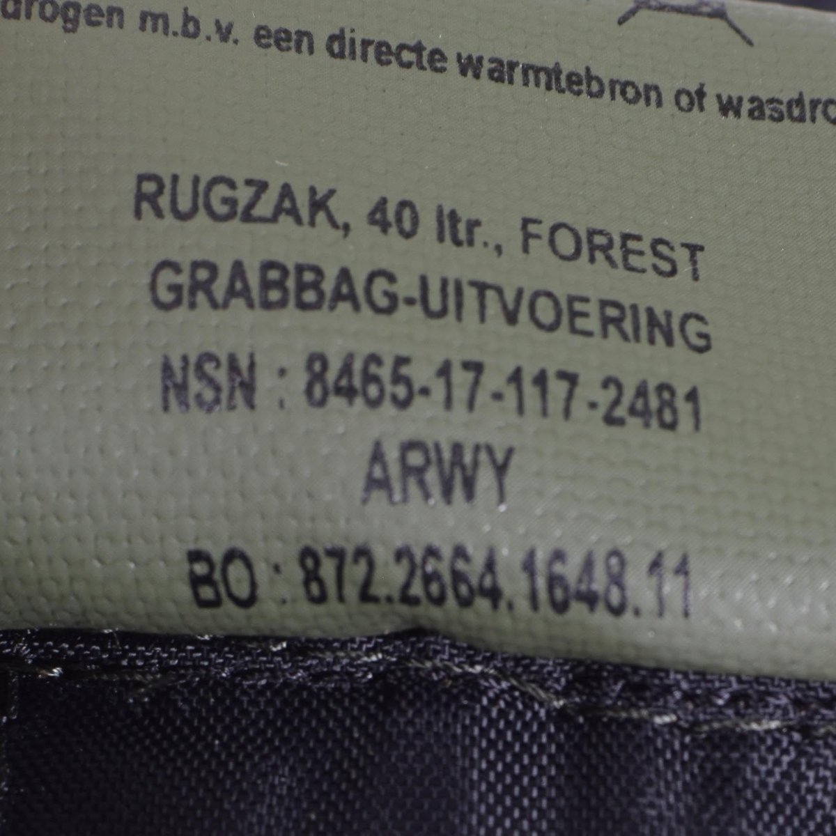 Originale Dutch Military Daypack Marines Backpack Escalking Camping Woodland 40L
