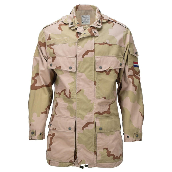 Cappotto militare originale olandese con polsini regolabili e orlo Desert Camo - GoMilitar