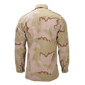 Camicia da campo militare olandese originale chiusura con bottoni automatici mimetica desertica a 3 colori