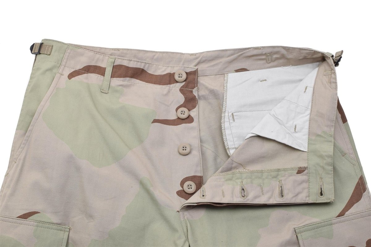 Pantaloni da campo militari olandesi originali con tasche cargo, mimetica desertica a 3 colori