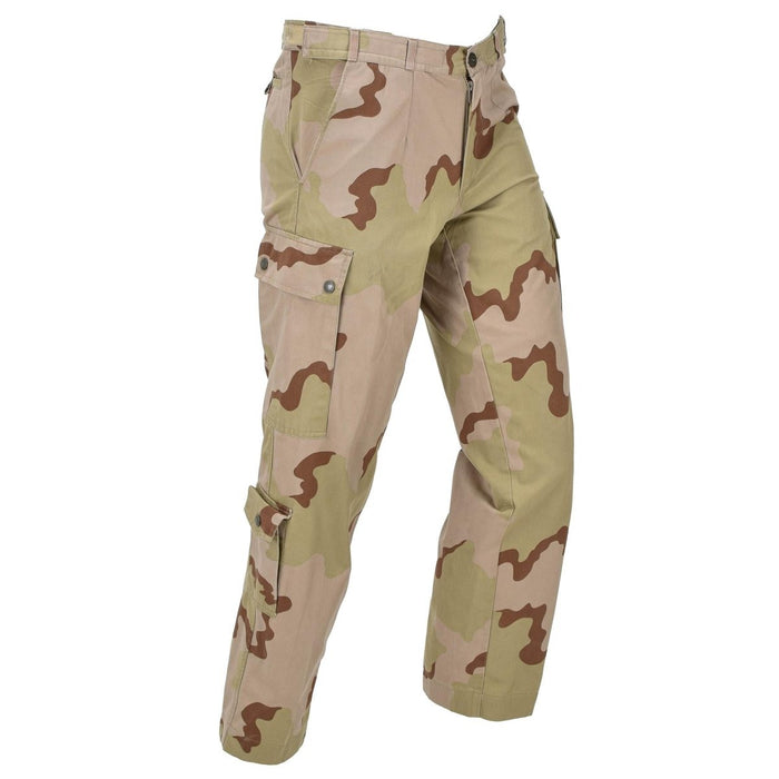 Pantaloni da campo militari originali olandesi con tasche cargo larghe mimetiche nel deserto - GoMilitar