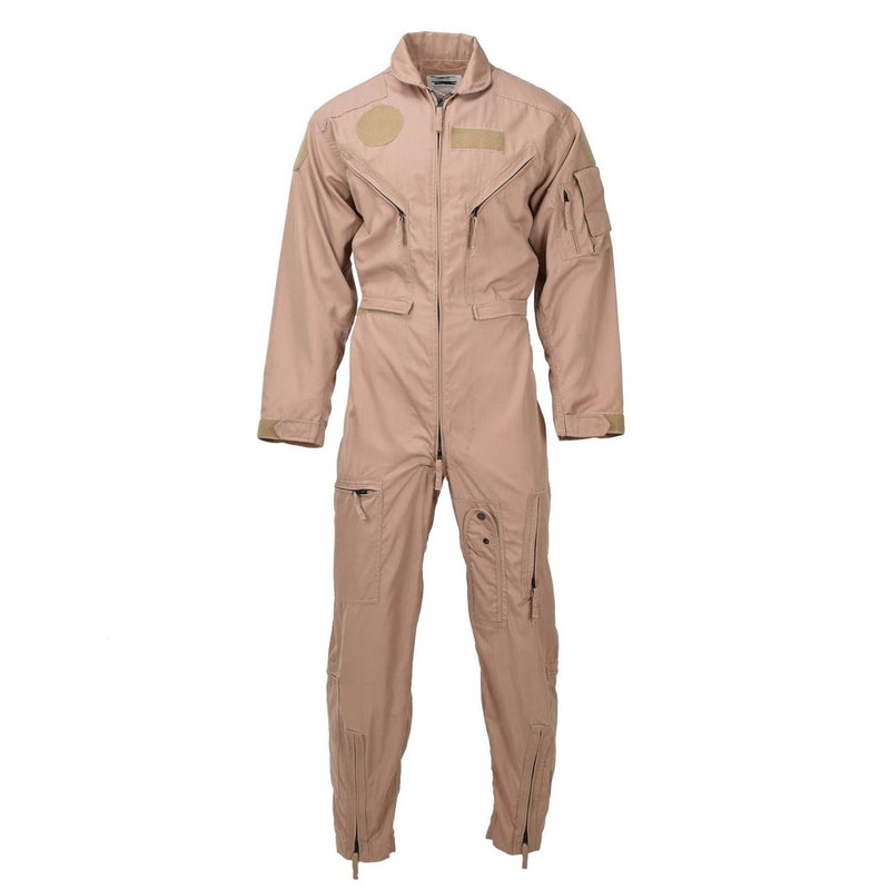 Original Dutch military flight coverall aramid heat resistant jumpsuit Khaki - GoMilitar