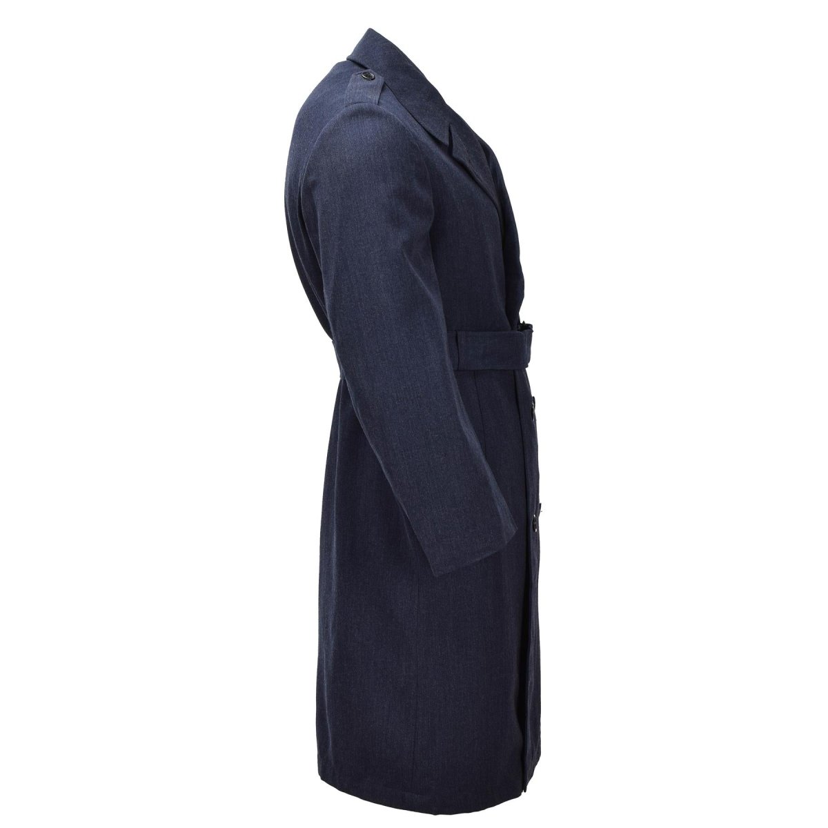 Cappotto formale militare originale olandese doppio petto con cintura blu