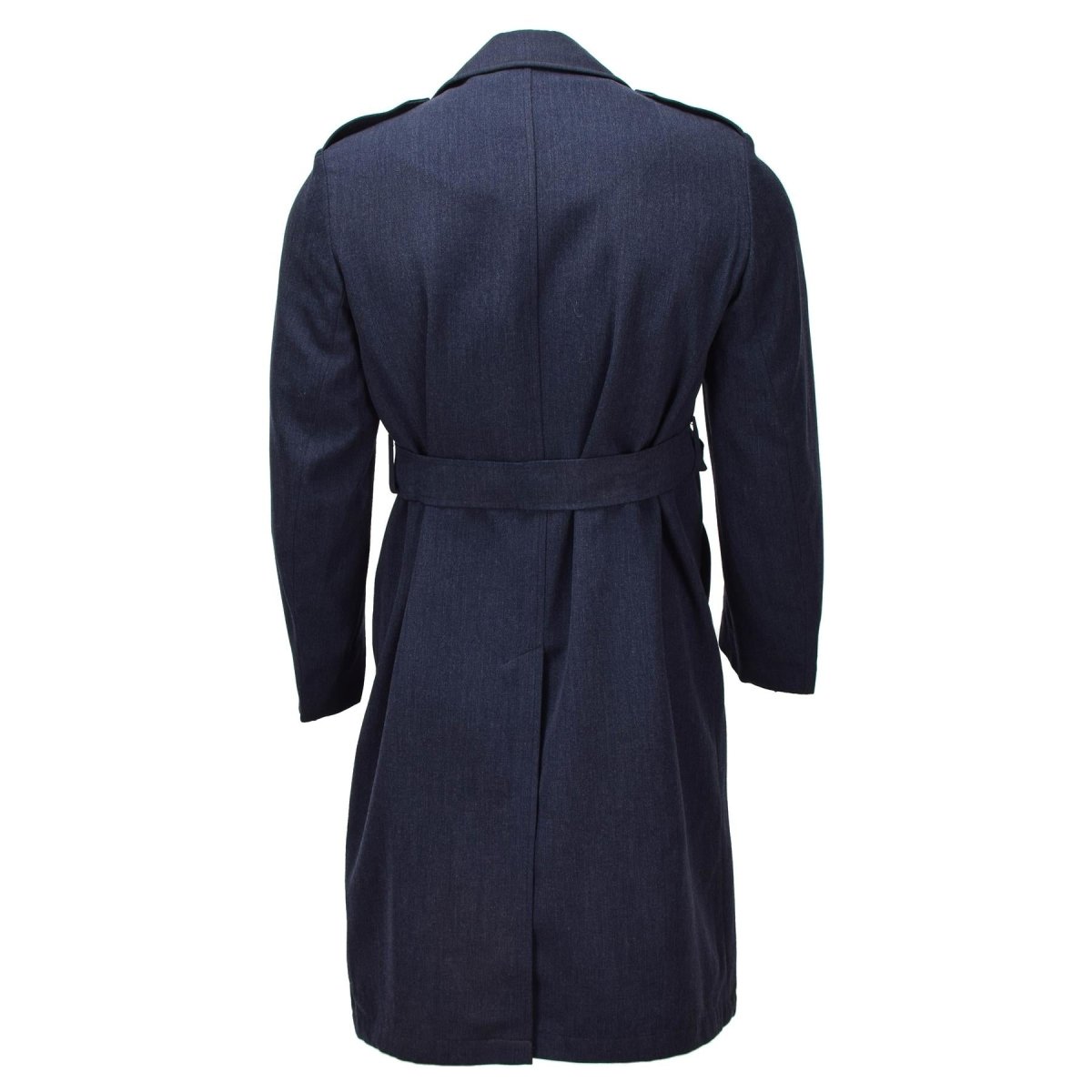 Cappotto formale militare originale olandese doppio petto con cintura blu