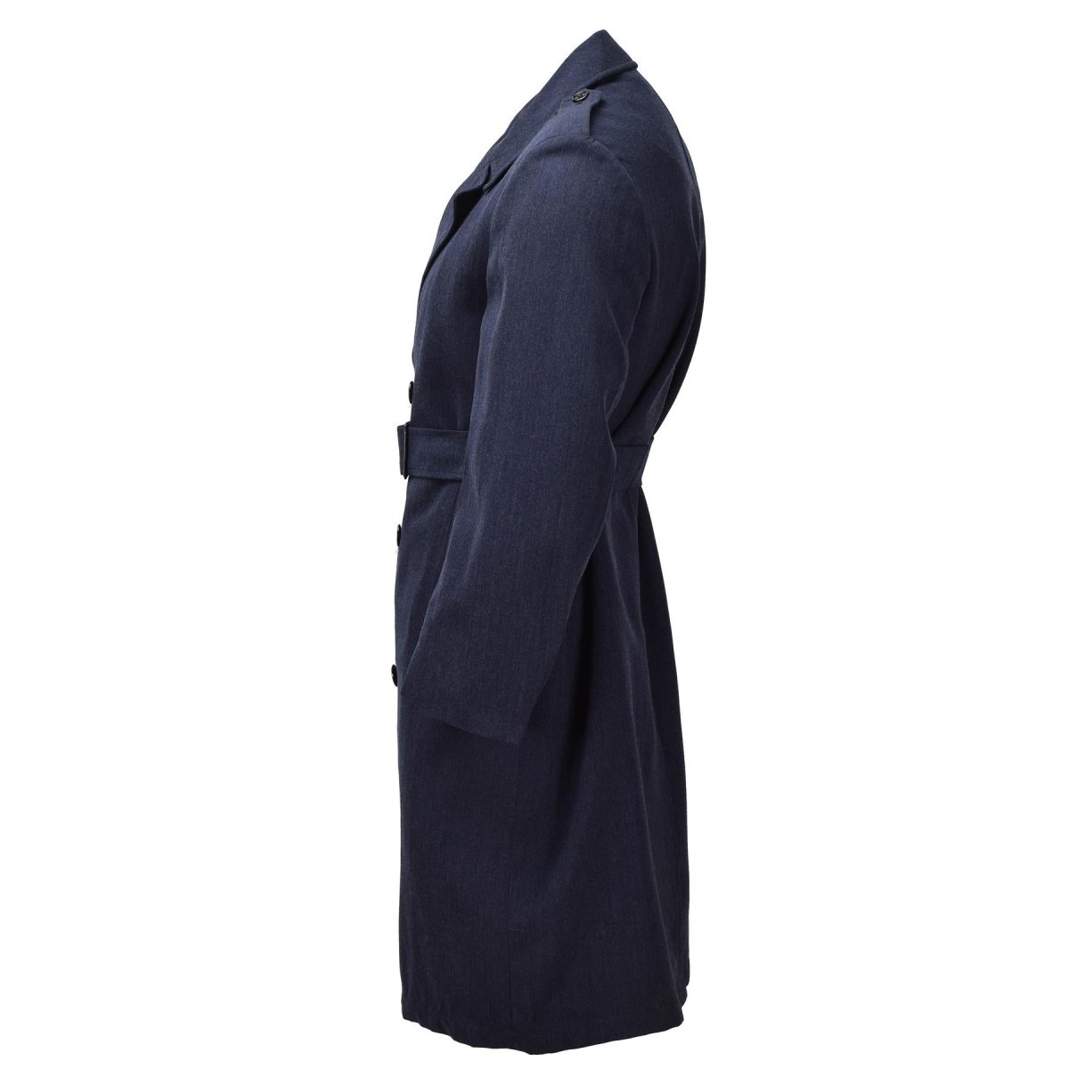 Cappotto formale militare originale olandese doppio petto con cintura blu