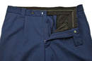 Original Dutch Military Formal Pants Men Zip fly Slash Pockets Solid Blue - GoMilitar