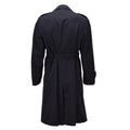 Cappotto lungo originale militare olandese in lana doppio petto in eccedenza militare nero