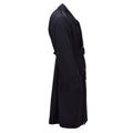 Cappotto lungo originale militare olandese in lana doppio petto in eccedenza militare nero