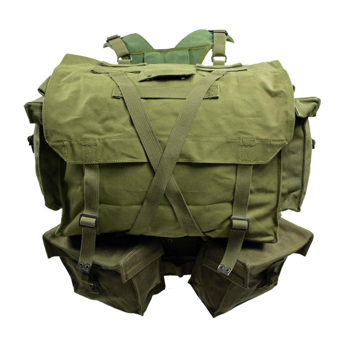 Zaino originale militare olandese M58 con cintura perforata da 35 litri, oliva - GoMilitar