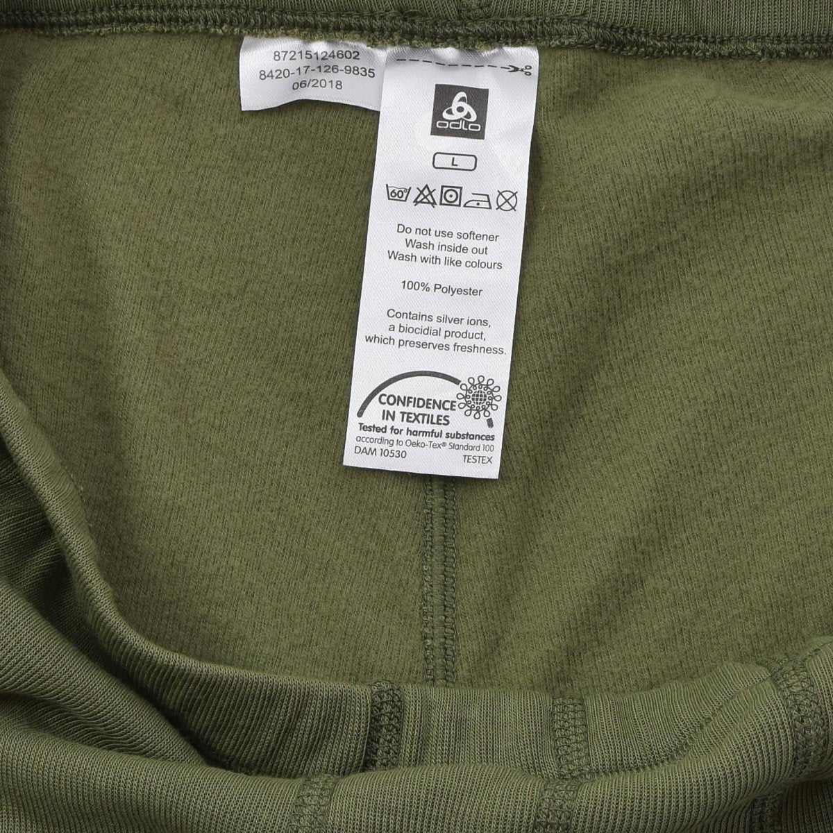 Mutande termiche originali militari olandesi ODLO Materiale morbido Versatile Oliva