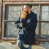 Ufficiale militare olandese originale Parka Cappuccetto con cappuccio dell'esercito anticarico blu solido