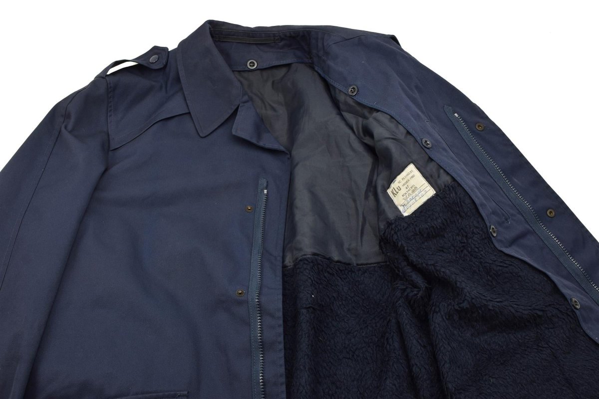 Giacca militare originale olandese Parka foderata in pile blu