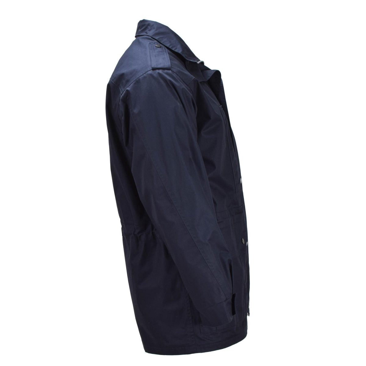 Parka Militare Originale Olandese Tasche Multiple Collo Alto Logo Pescatore Blu