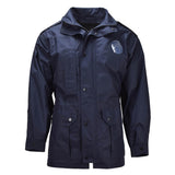 Parka Militare Originale Olandese Tasche Multiple Collo Alto Logo Pescatore Blu